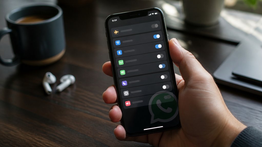 sprawdź ustawienia powiadomień WhatsApp na iPhonie